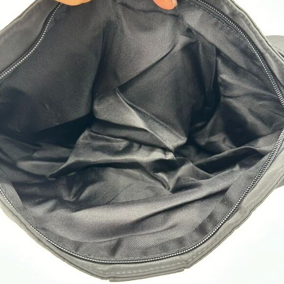 Unbranded Goth Punk Crossbody Purse Black Nylon Skull Purple Bow Monster Emo - Picture 5 of 8